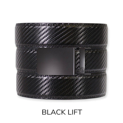 Tough Apparel Tough Apparel - Carbon Black Leather Ratchet Belt & Buckle Set: American Flag - Gun Metal