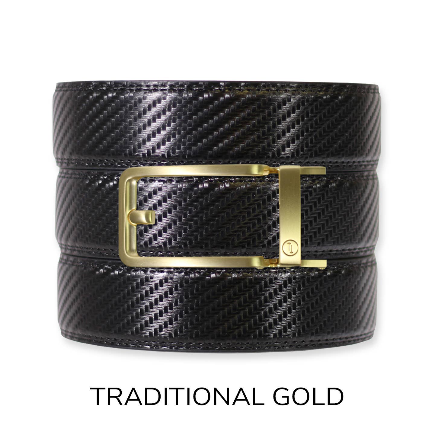 Tough Apparel Tough Apparel - Carbon Black Leather Ratchet Belt & Buckle Set: Black