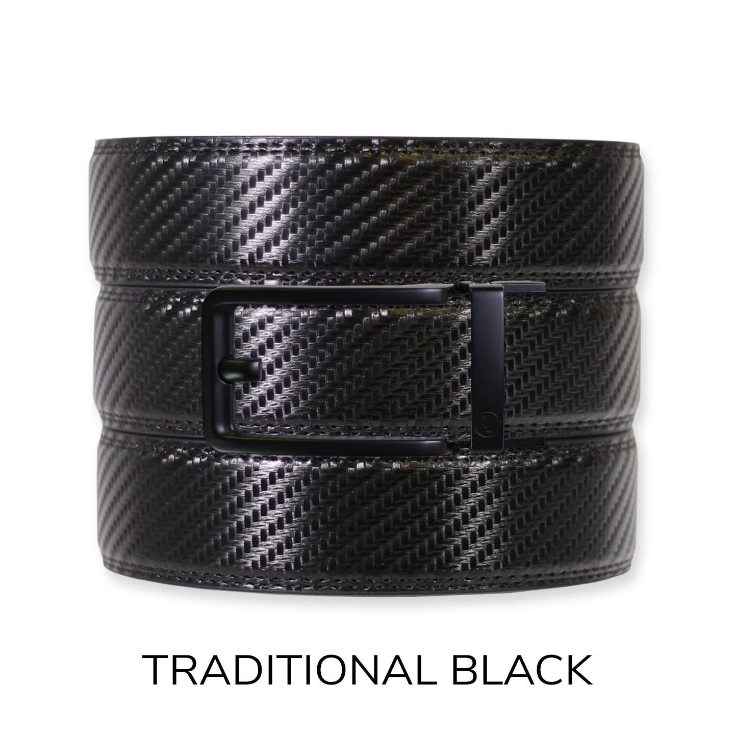 Tough Apparel Tough Apparel - Carbon Black Leather Ratchet Belt & Buckle Set: Black