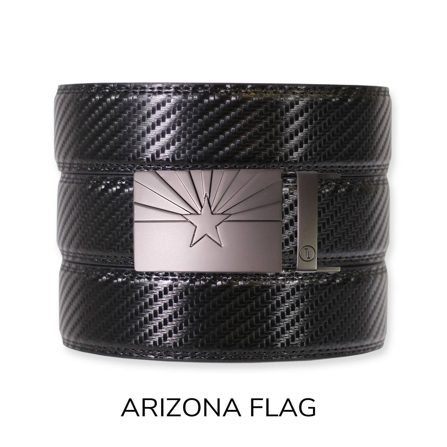 Tough Apparel Tough Apparel - Carbon Black Leather Ratchet Belt & Buckle Set: Black