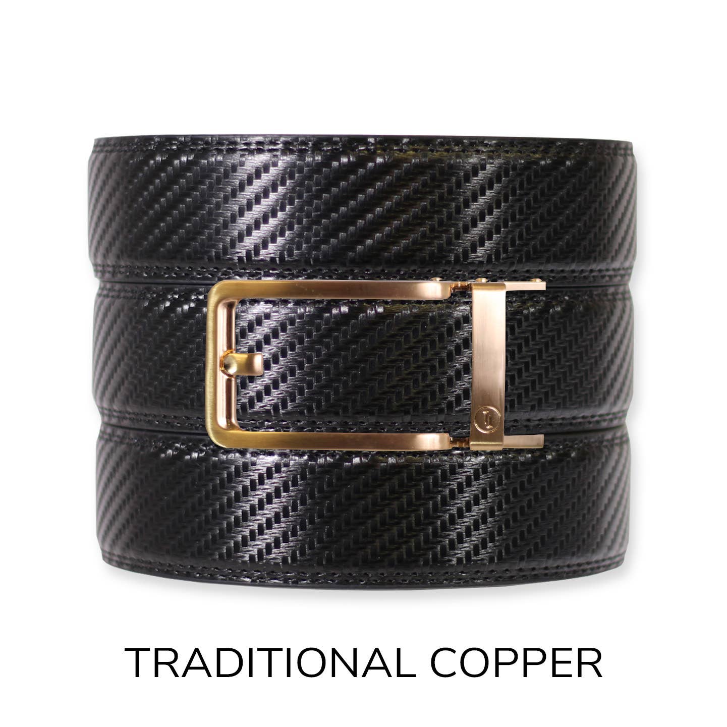 Tough Apparel Tough Apparel - Carbon Black Leather Ratchet Belt & Buckle Set: Black