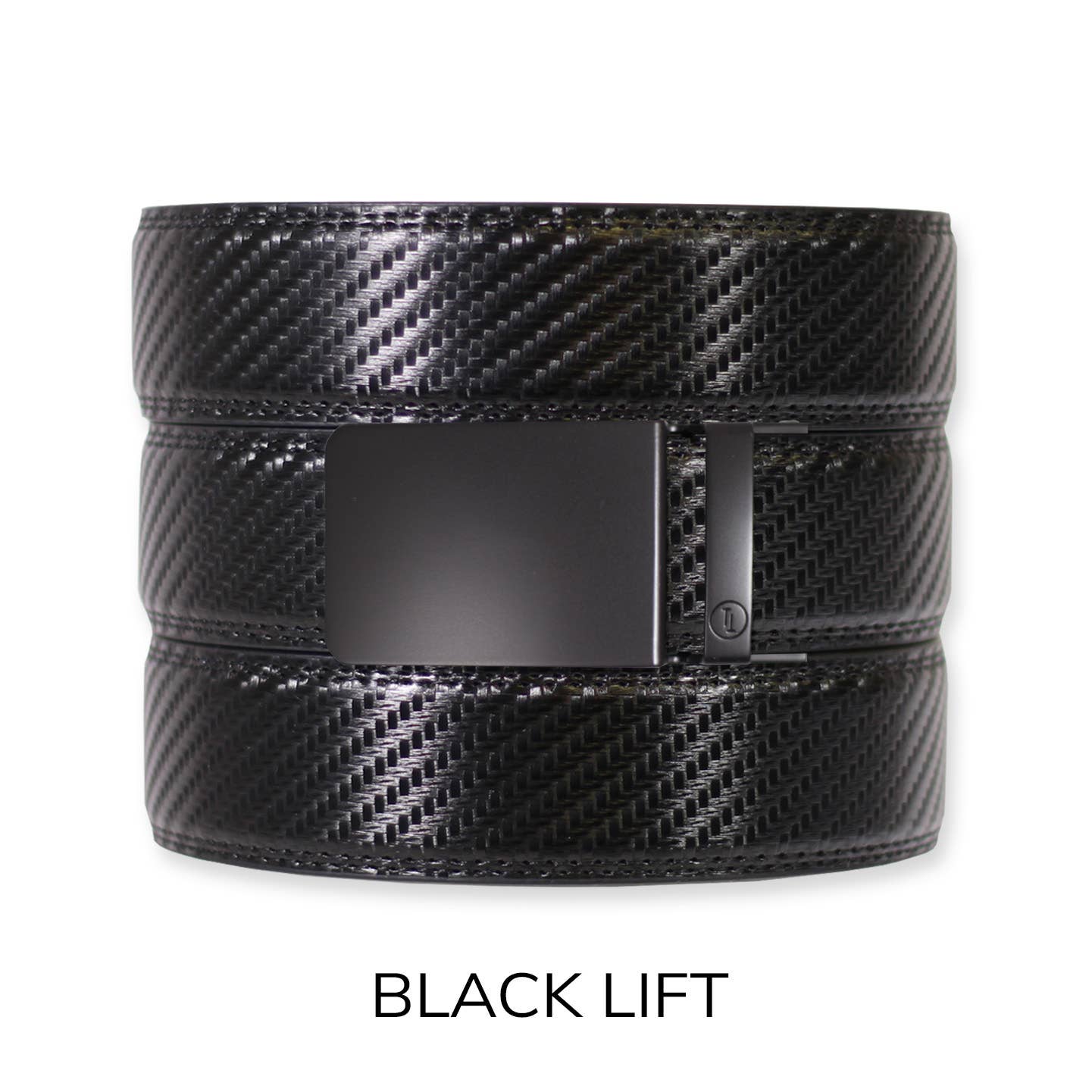 Tough Apparel Tough Apparel - Carbon Black Leather Ratchet Belt & Buckle Set: Black