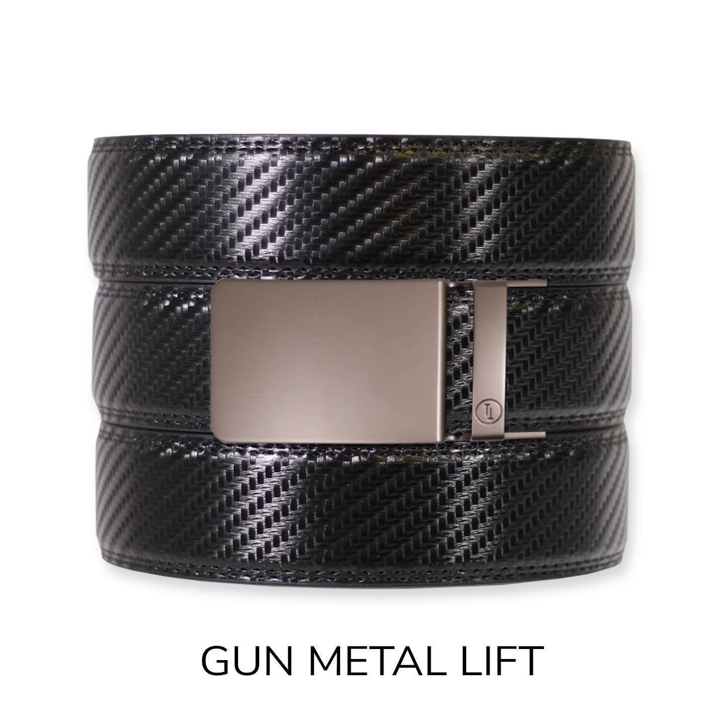 Tough Apparel Tough Apparel - Carbon Black Leather Ratchet Belt & Buckle Set: Gun Metal