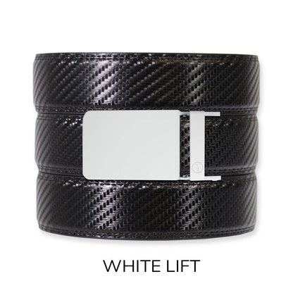 Tough Apparel Tough Apparel - Carbon Black Leather Ratchet Belt & Buckle Set: Iron