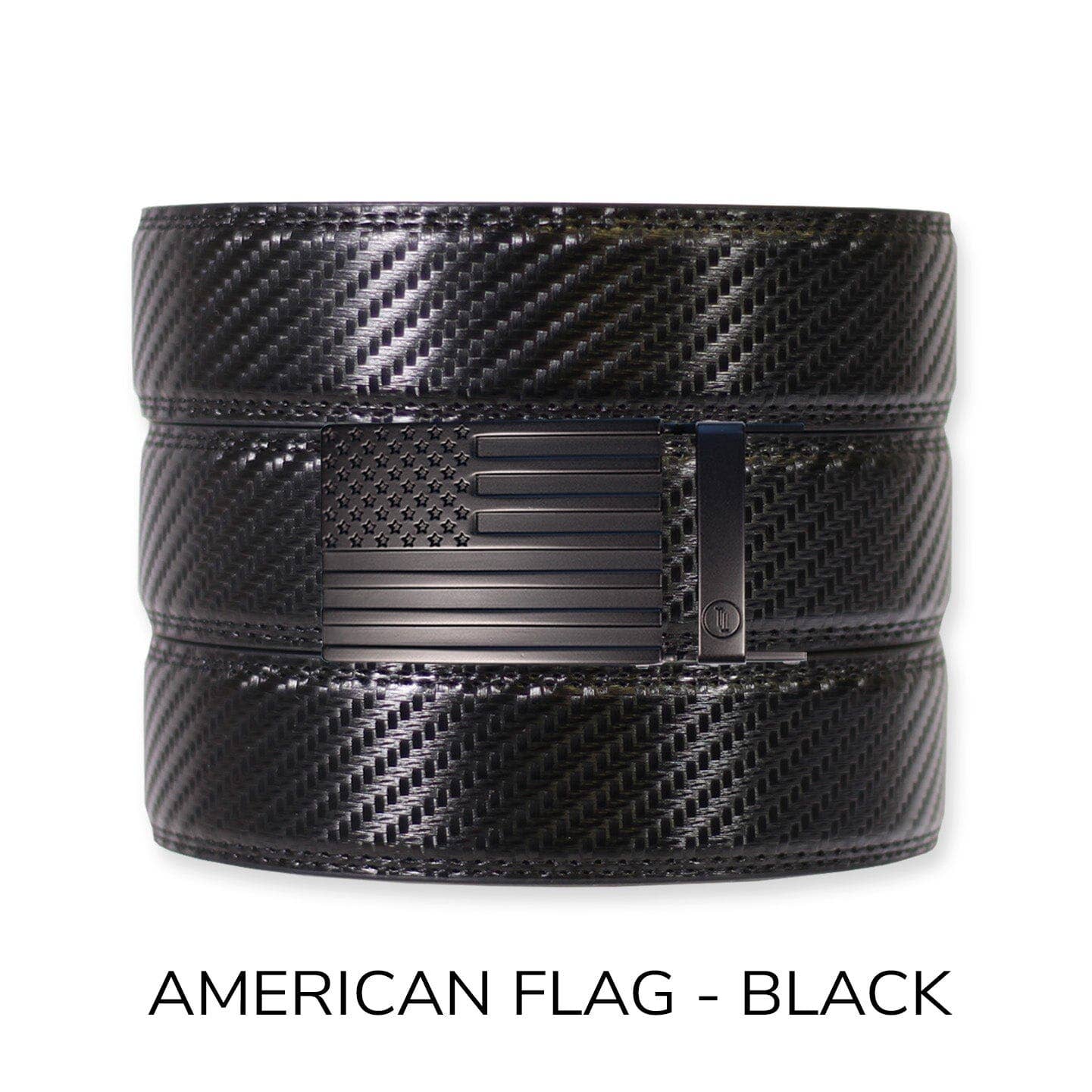 Tough Apparel Tough Apparel - Carbon Black Leather Ratchet Belt & Buckle Set: Iron