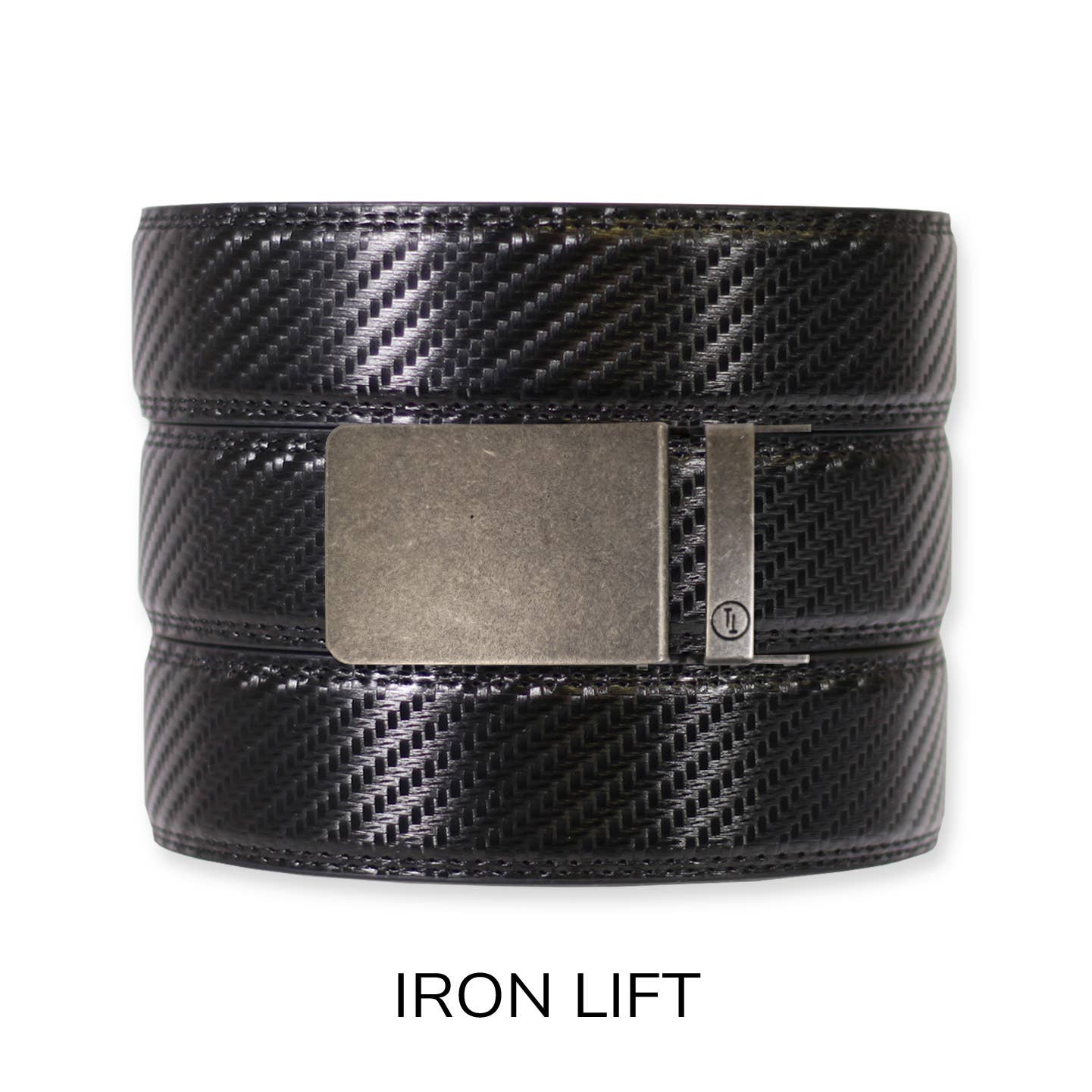 Tough Apparel Tough Apparel - Carbon Black Leather Ratchet Belt & Buckle Set: Iron