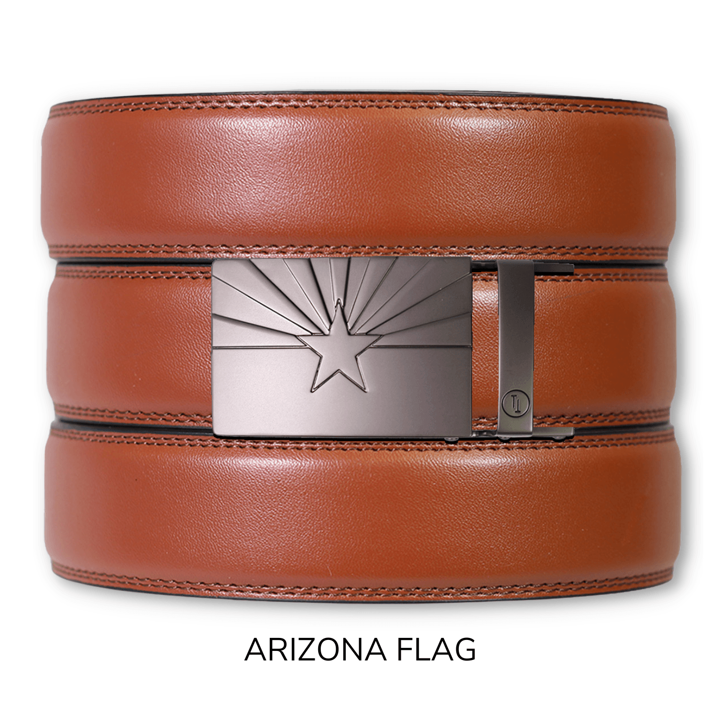 Tough Apparel Tough Apparel - Chili Brown Leather Ratchet Belt & Buckle Set: Copper