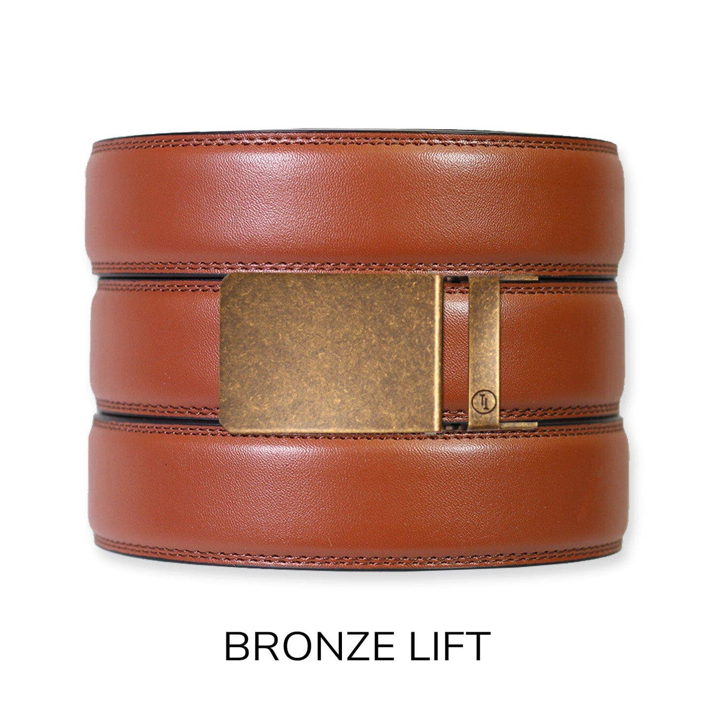 Tough Apparel Tough Apparel - Chili Brown Leather Ratchet Belt & Buckle Set: Copper