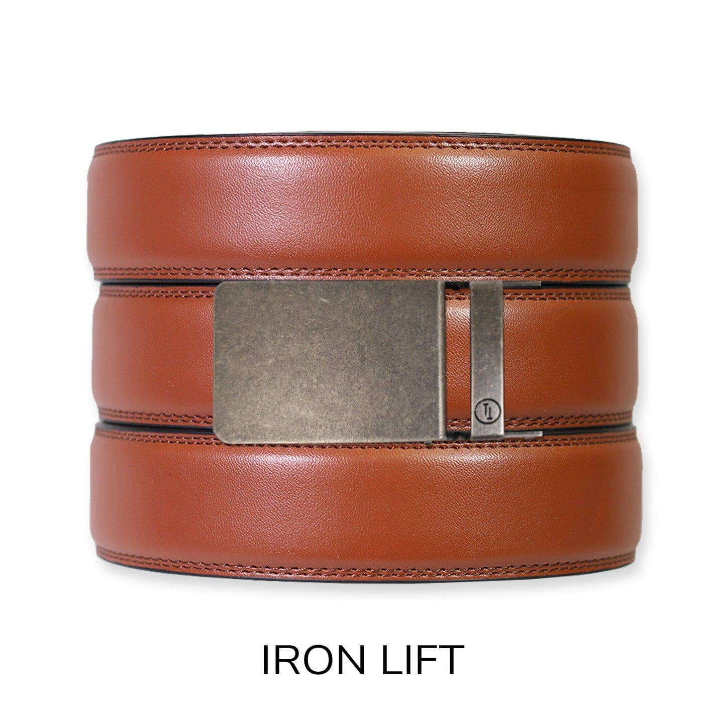 Tough Apparel Tough Apparel - Chili Brown Leather Ratchet Belt & Buckle Set: Copper