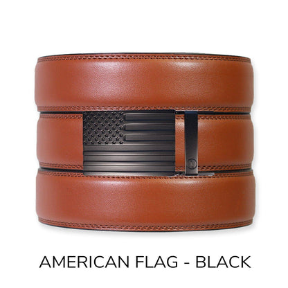 Tough Apparel Tough Apparel - Chili Brown Leather Ratchet Belt & Buckle Set: Copper