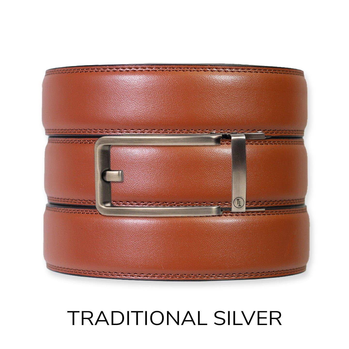 Tough Apparel Tough Apparel - Chili Brown Leather Ratchet Belt & Buckle Set: Copper