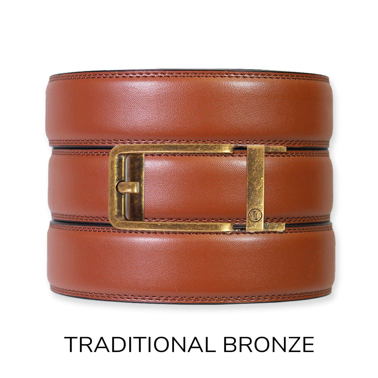 Tough Apparel Tough Apparel - Chili Brown Leather Ratchet Belt & Buckle Set: Copper