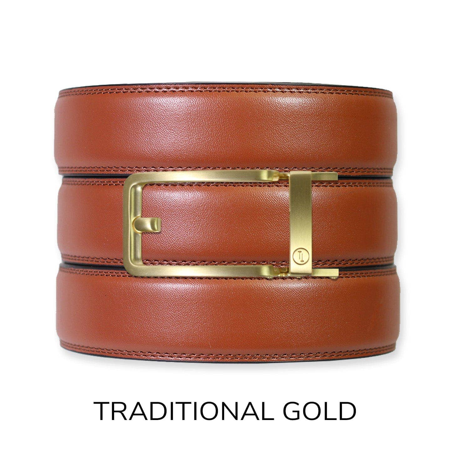 Tough Apparel Tough Apparel - Chili Brown Leather Ratchet Belt & Buckle Set: Copper