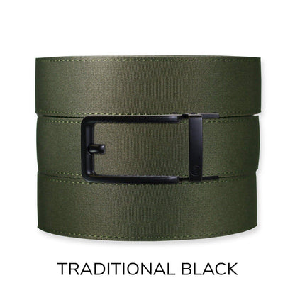 Tough Apparel Tough Apparel - Forest Canvas+ Ratchet Belt & Buckle Set: Iron