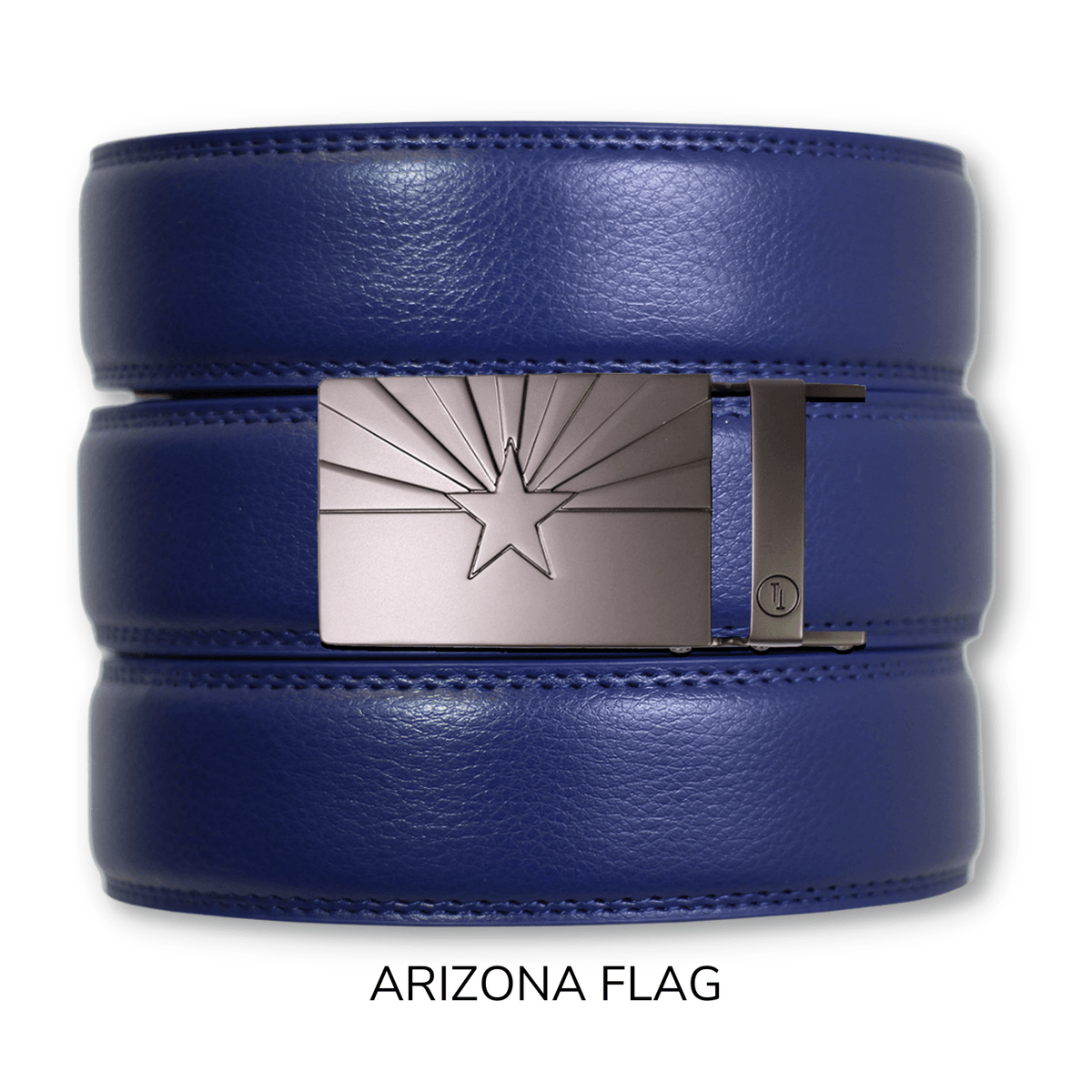 Tough Apparel Tough Apparel - Navy Leather Ratchet Belt & Buckle Set: Black / XL (Pant size 60 and below)