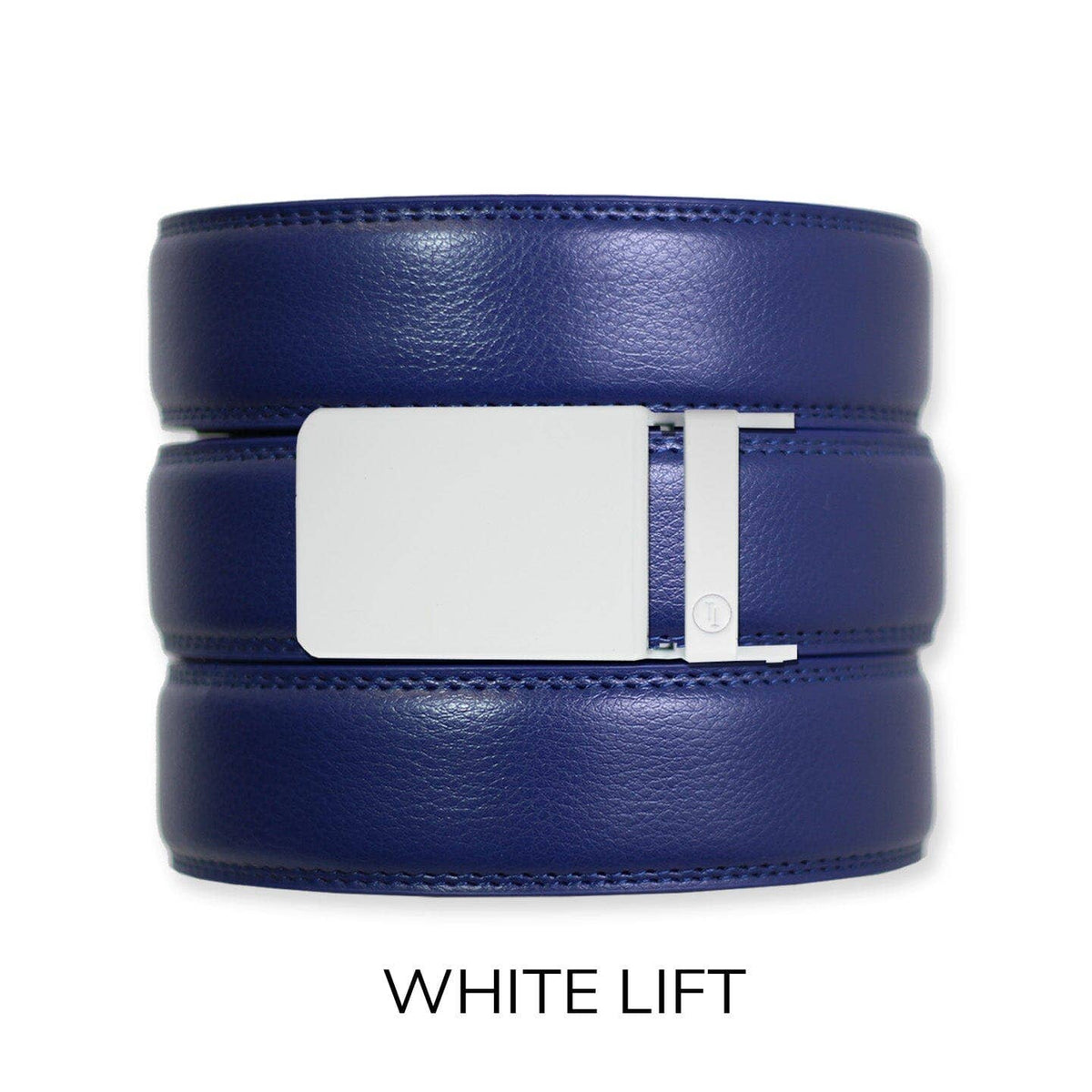 Tough Apparel Tough Apparel - Navy Leather Ratchet Belt & Buckle Set: Black / XL (Pant size 60 and below)