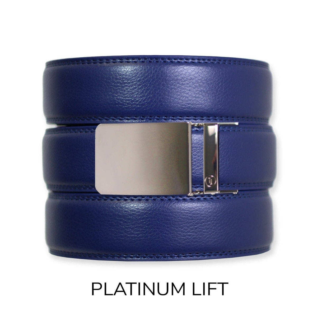 Tough Apparel Tough Apparel - Navy Leather Ratchet Belt & Buckle Set: Black / XL (Pant size 60 and below)