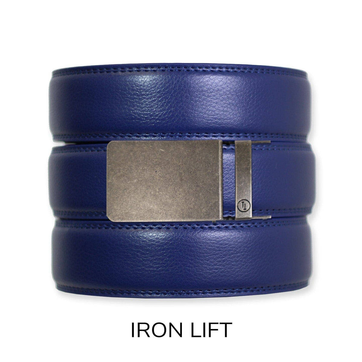 Tough Apparel Tough Apparel - Navy Leather Ratchet Belt & Buckle Set: Black / XL (Pant size 60 and below)