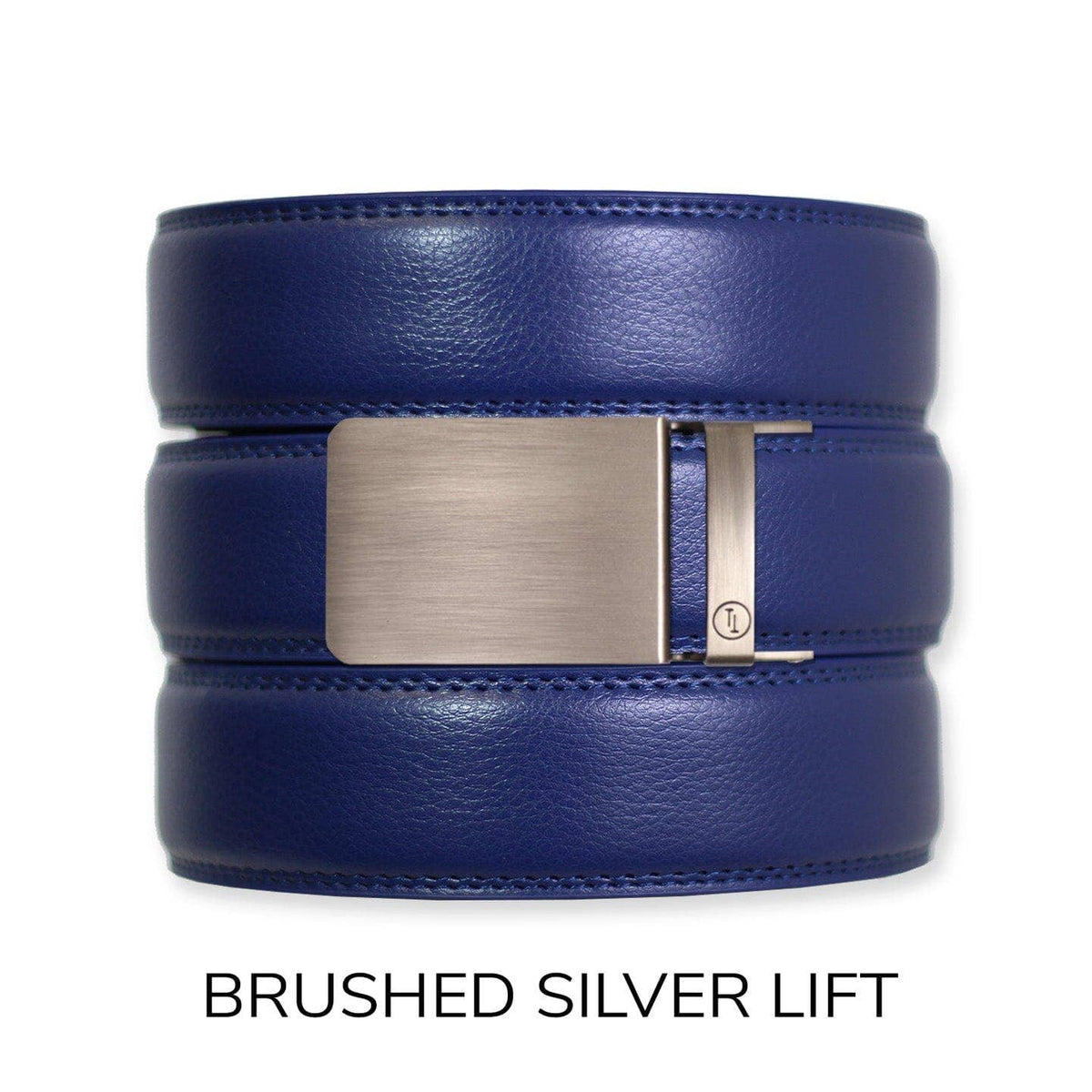Tough Apparel Tough Apparel - Navy Leather Ratchet Belt & Buckle Set: Black / XL (Pant size 60 and below)
