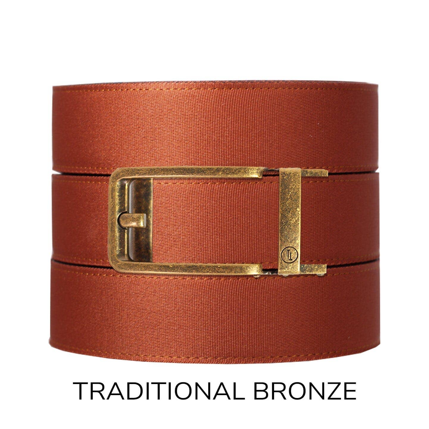 Tough Apparel Tough Apparel - Rust Canvas+ Ratchet Belt & Buckle Set: Brushed Gold