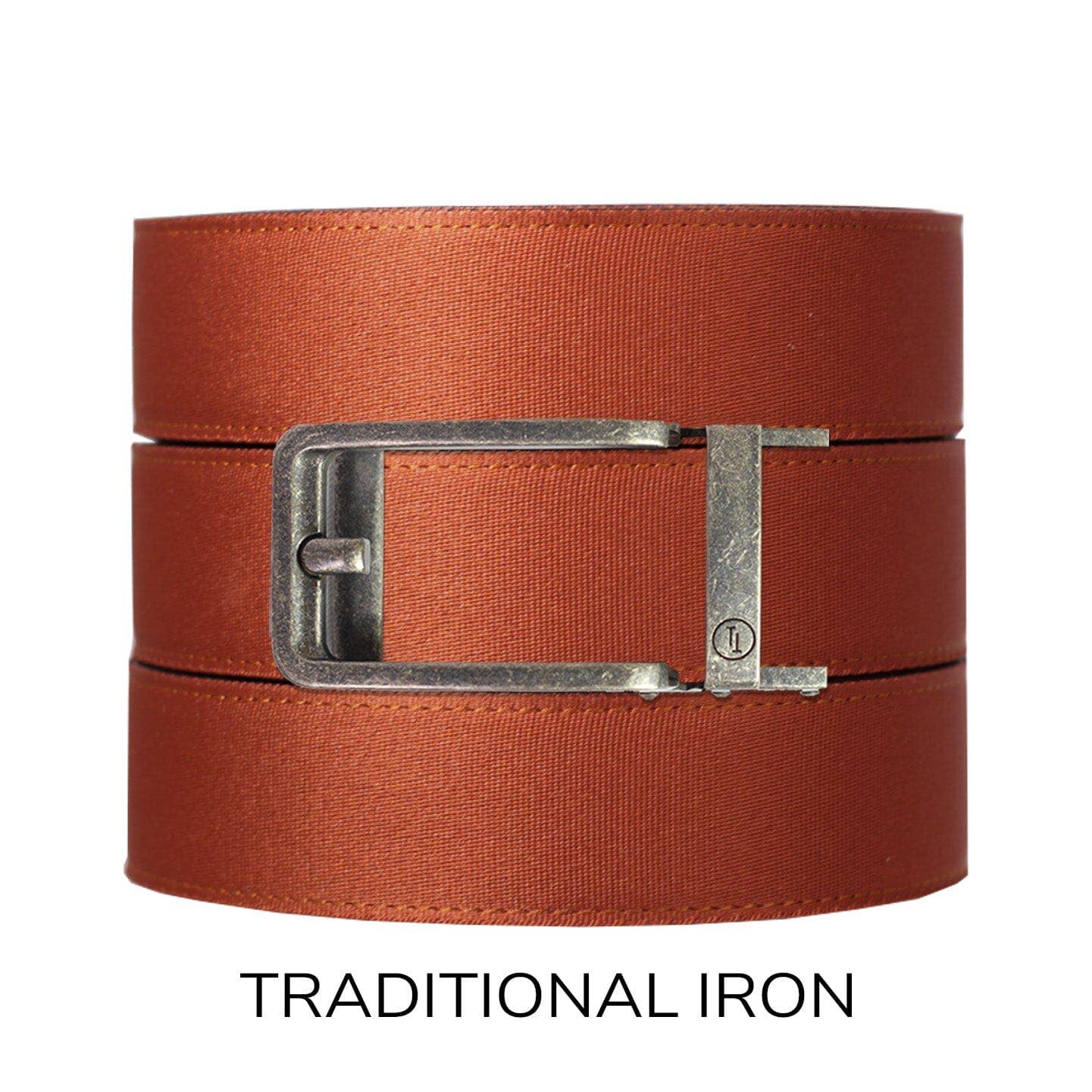 Tough Apparel Tough Apparel - Rust Canvas+ Ratchet Belt & Buckle Set: Brushed Gold