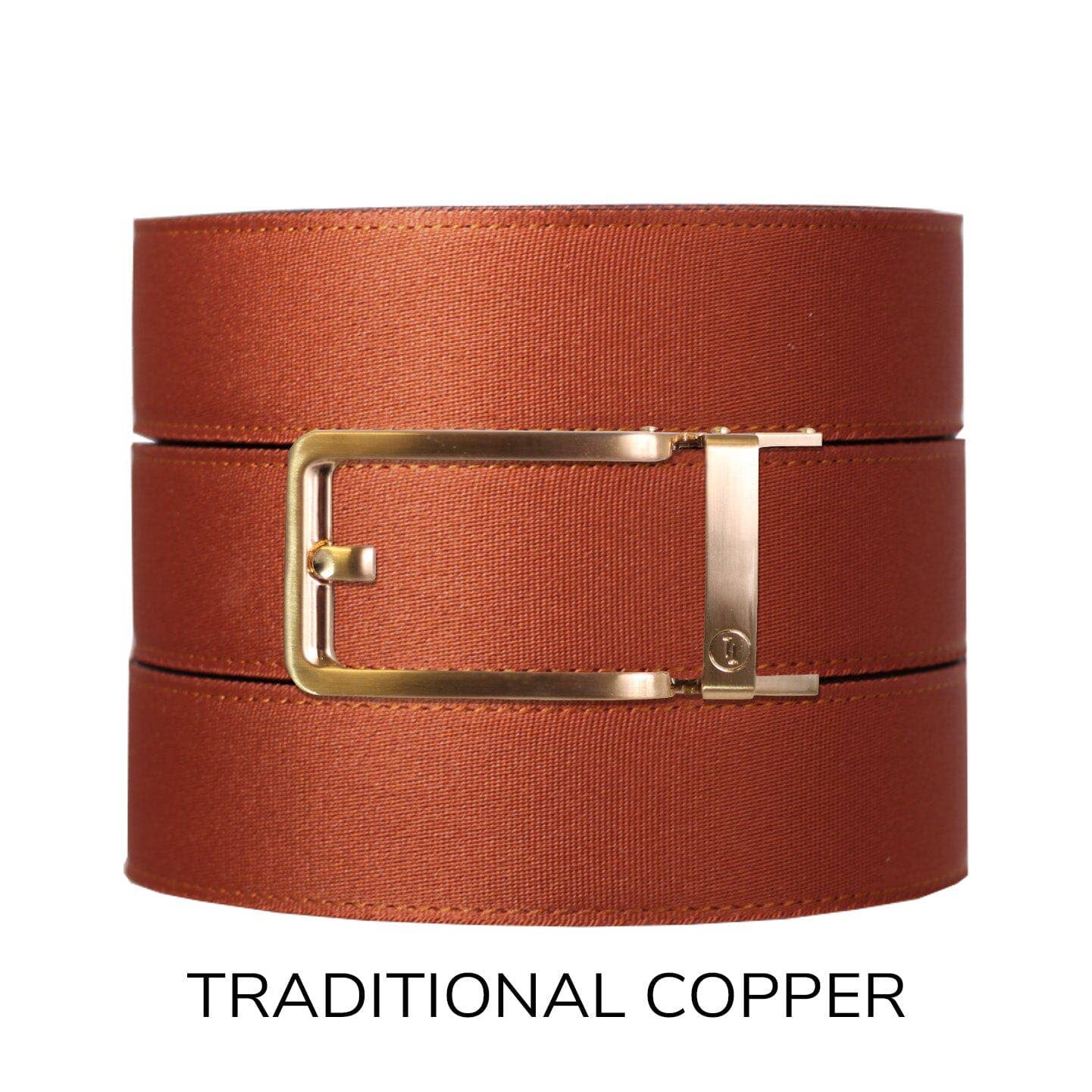 Tough Apparel Tough Apparel - Rust Canvas+ Ratchet Belt & Buckle Set: Brushed Gold