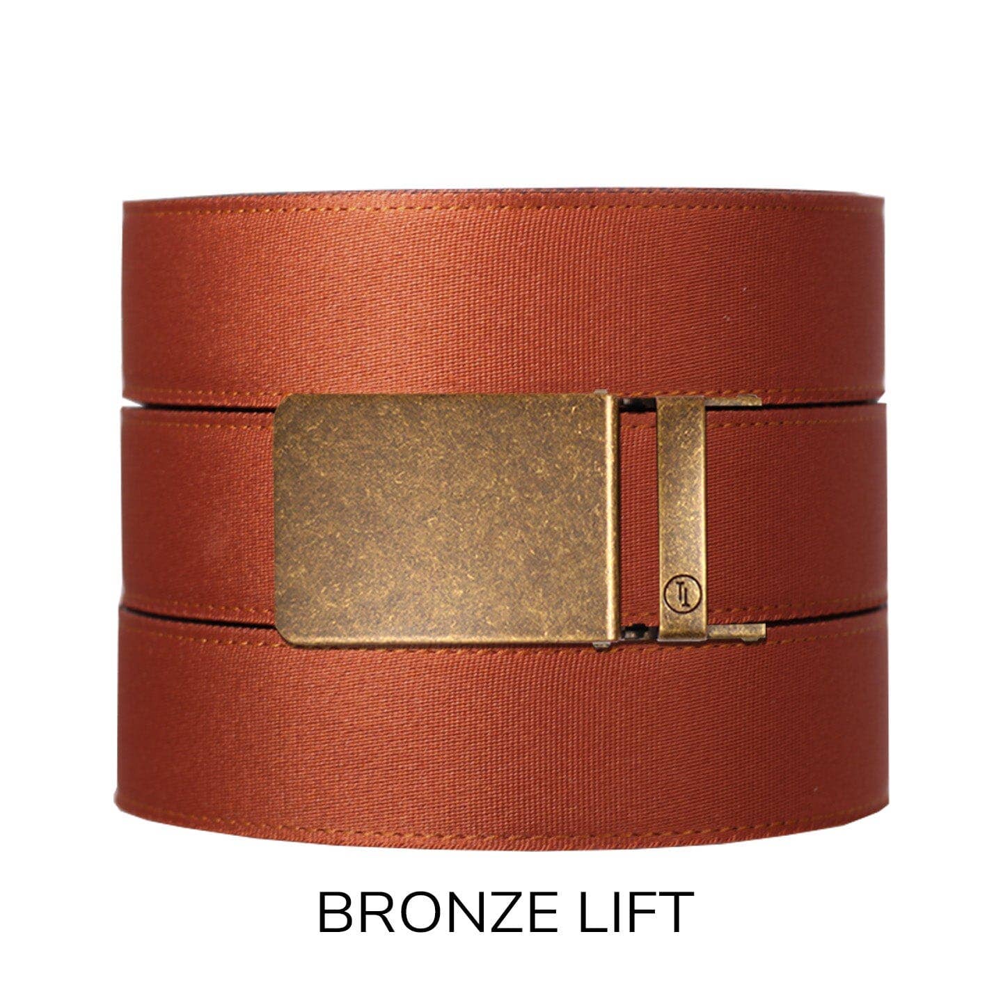 Tough Apparel Tough Apparel - Rust Canvas+ Ratchet Belt & Buckle Set: Brushed Gold