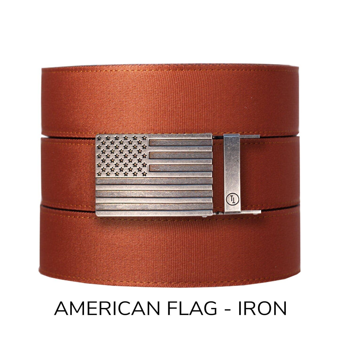 Tough Apparel Tough Apparel - Rust Canvas+ Ratchet Belt & Buckle Set: Brushed Gold