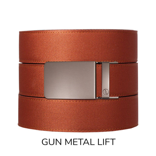 Tough Apparel Tough Apparel - Rust Canvas+ Ratchet Belt & Buckle Set: Gun Metal