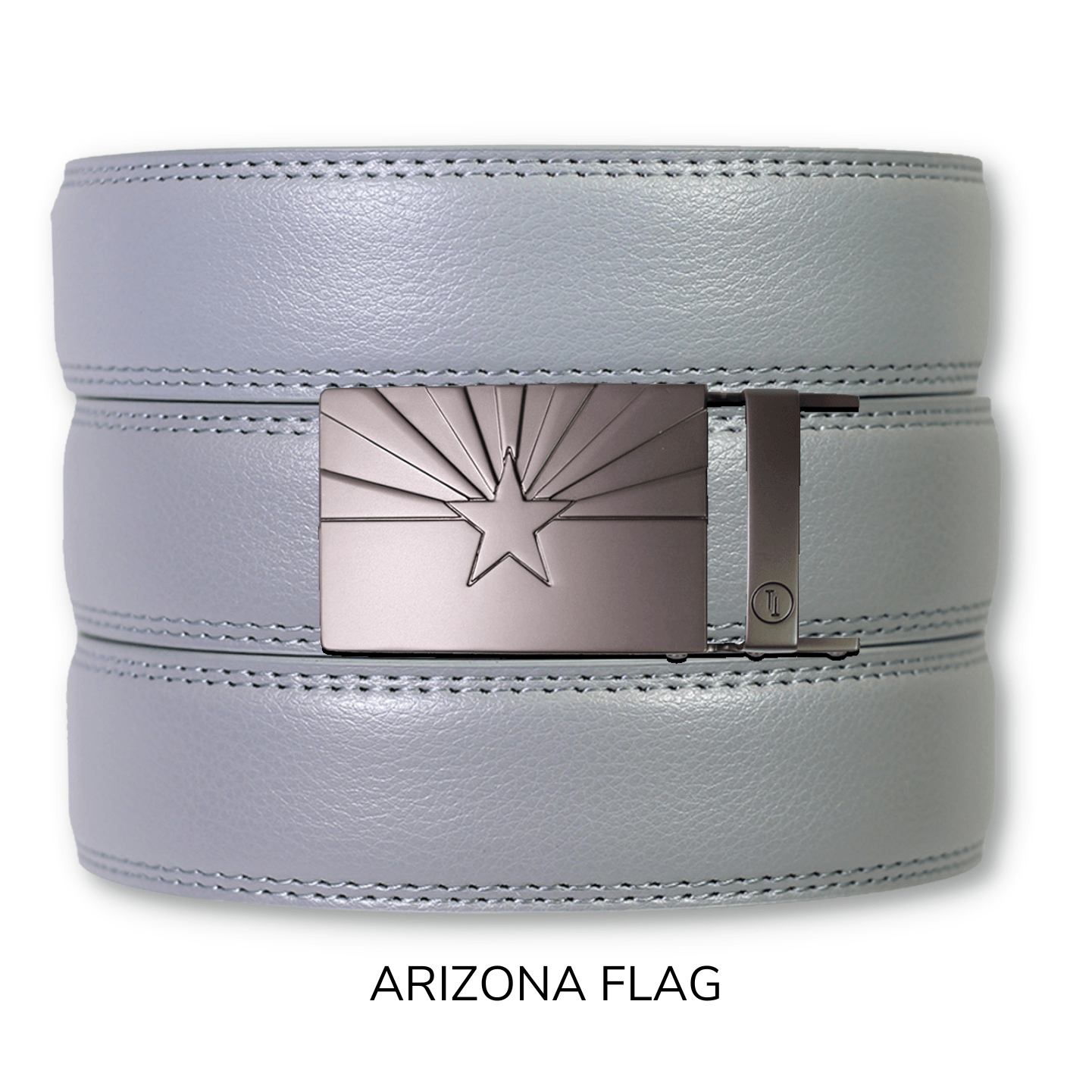 Tough Apparel Tough Apparel - Slate Leather Ratchet Belt & Buckle Set: Brushed Silver