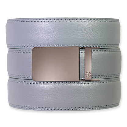 Tough Apparel Tough Apparel - Slate Leather Ratchet Belt & Buckle Set: Brushed Silver