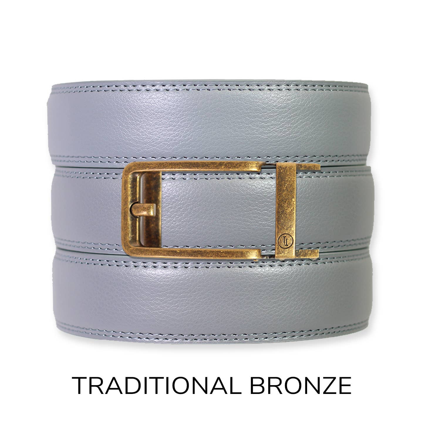 Tough Apparel Tough Apparel - Slate Leather Ratchet Belt & Buckle Set: Brushed Silver