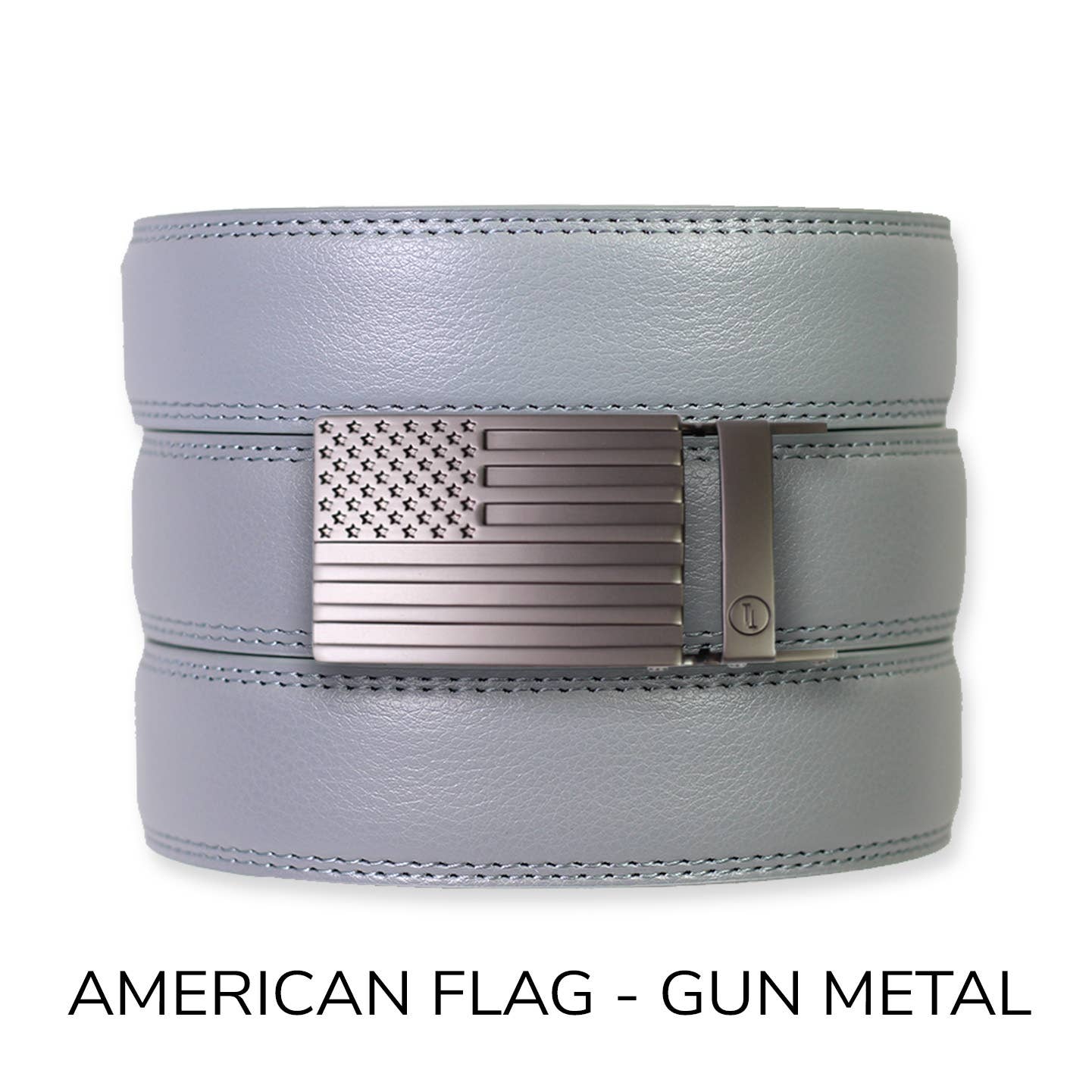 Tough Apparel Tough Apparel - Slate Leather Ratchet Belt & Buckle Set: Brushed Silver