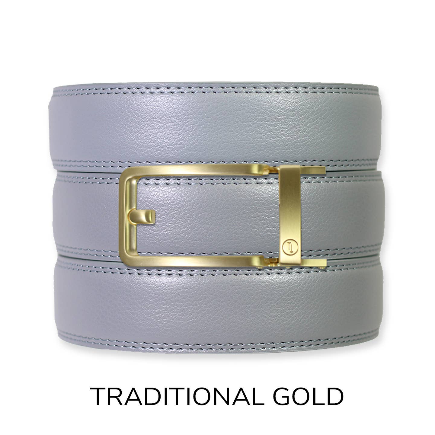 Tough Apparel Tough Apparel - Slate Leather Ratchet Belt & Buckle Set: Brushed Silver