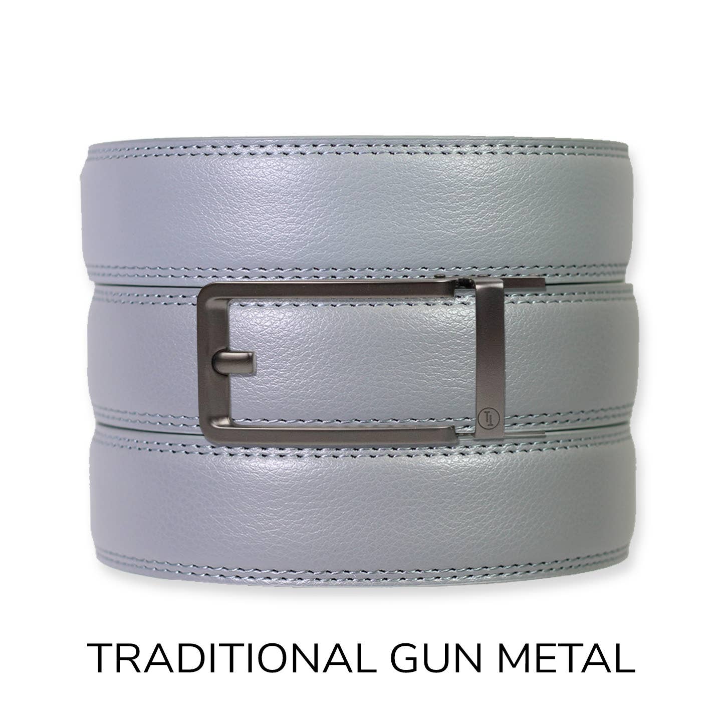 Tough Apparel Tough Apparel - Slate Leather Ratchet Belt & Buckle Set: Brushed Silver