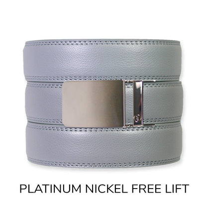 Tough Apparel Tough Apparel - Slate Leather Ratchet Belt & Buckle Set: Brushed Silver