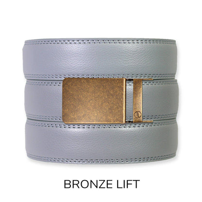 Tough Apparel Tough Apparel - Slate Leather Ratchet Belt & Buckle Set: Brushed Silver
