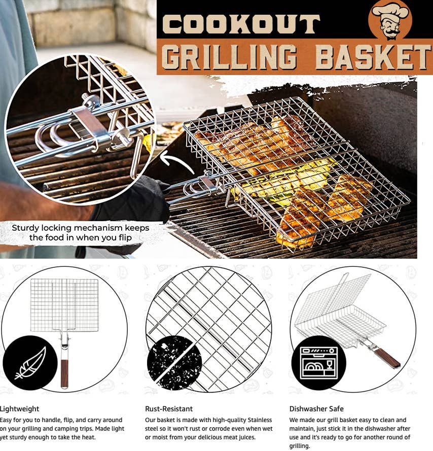 Trixie & Milo Cookout Grill Basket - christmas, stocking stuffer