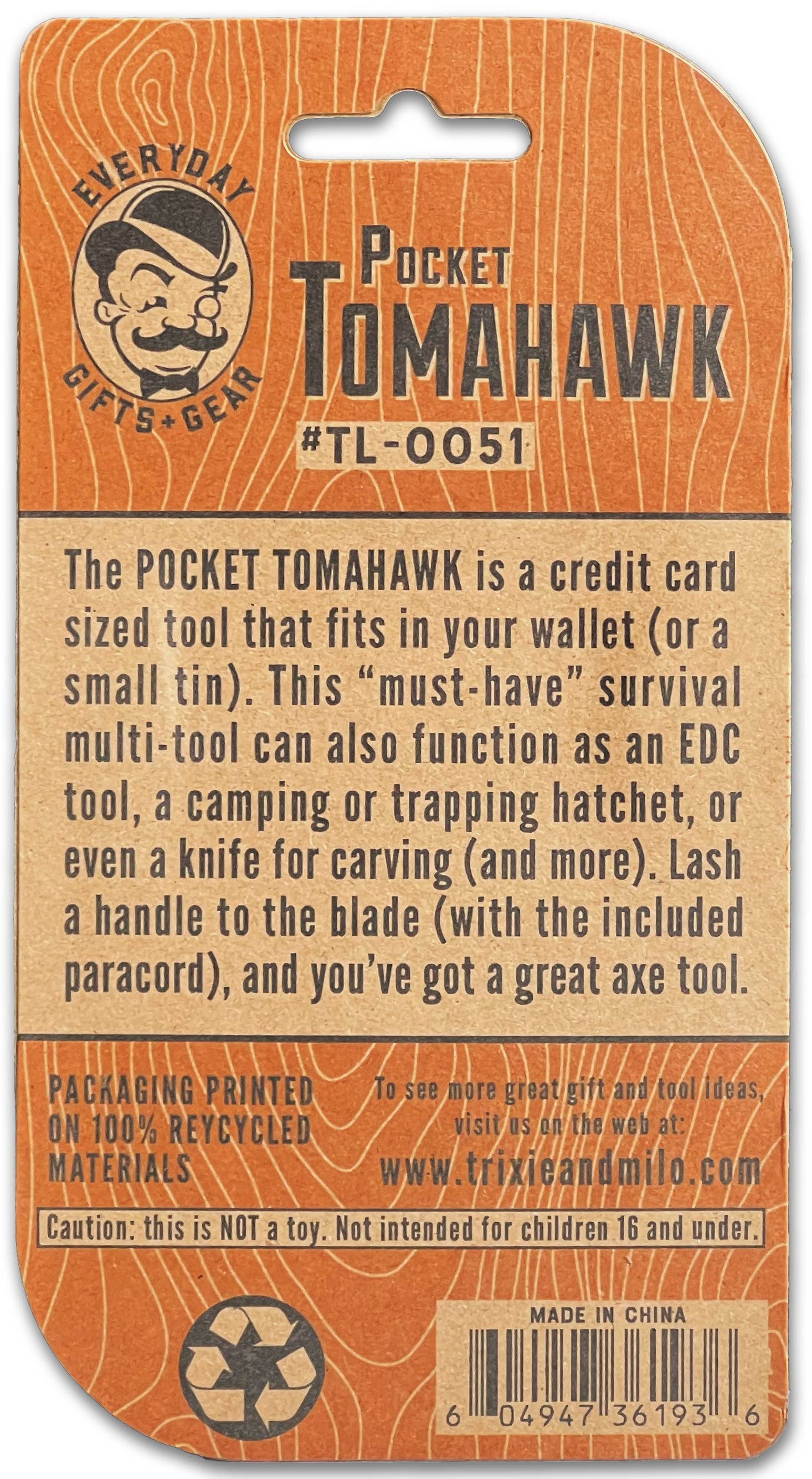 Trixie & Milo Trixie & Milo - Pocket Tomahawk Axe Multi-tool