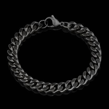 West Coast Jewelry Bracelet West Coast Jewelry - Invicta Jewelry Curb Chain Steel Bracelet (8.5mm) - 8.5": Silver