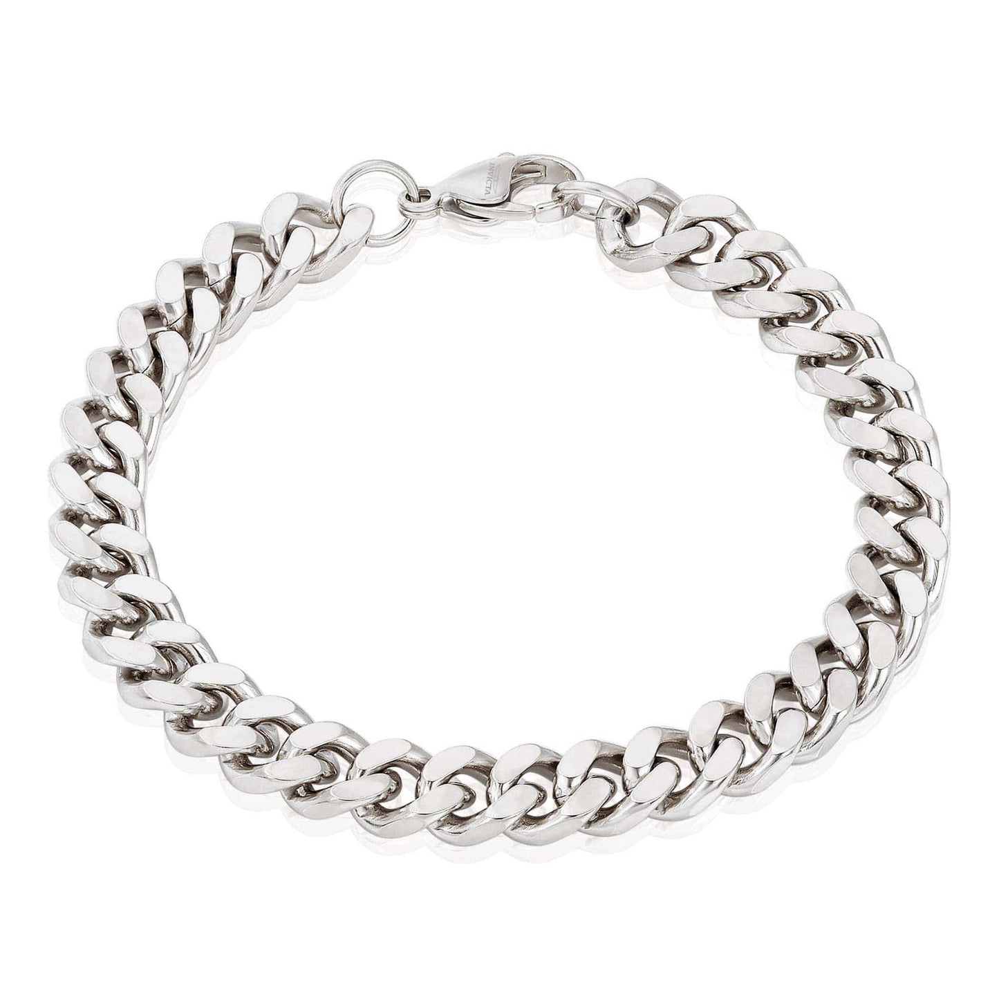 West Coast Jewelry Bracelet West Coast Jewelry - Invicta Jewelry Curb Chain Steel Bracelet (8.5mm) - 8.5": Silver