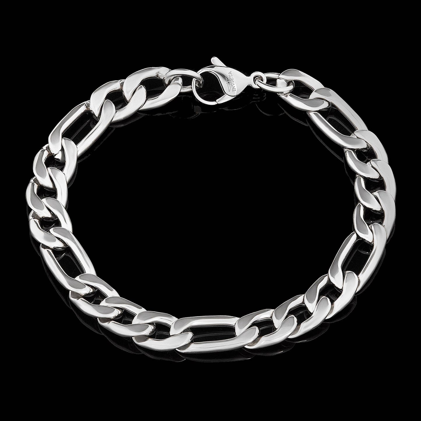 West Coast Jewelry Bracelet West Coast Jewelry - Invicta Jewelry Figaro Chain Steel Bracelet (9.3mm) - 8.75": Silver