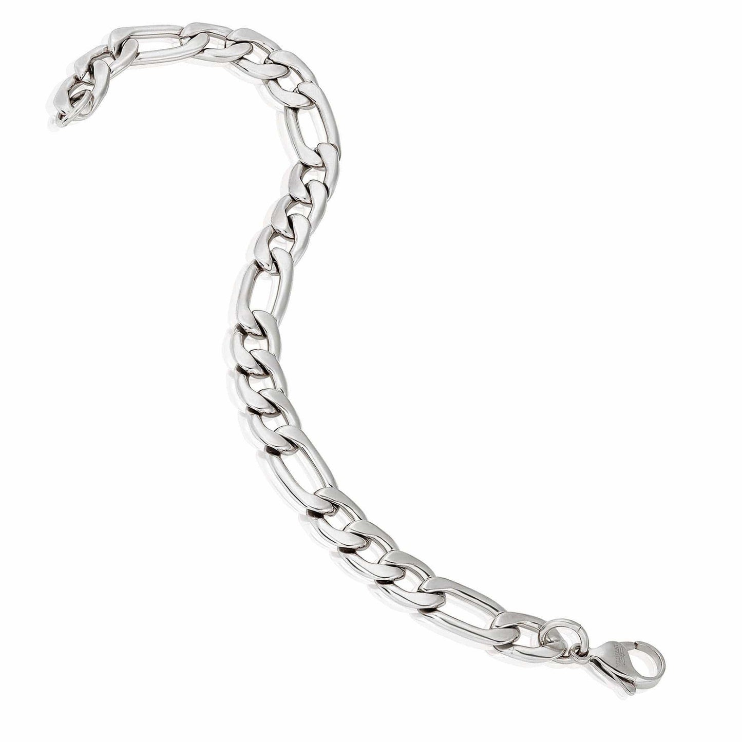 West Coast Jewelry Bracelet West Coast Jewelry - Invicta Jewelry Figaro Chain Steel Bracelet (9.3mm) - 8.75": Silver