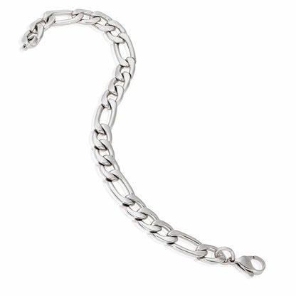 West Coast Jewelry Bracelet West Coast Jewelry - Invicta Jewelry Figaro Chain Steel Bracelet (9.3mm) - 8.75": Silver