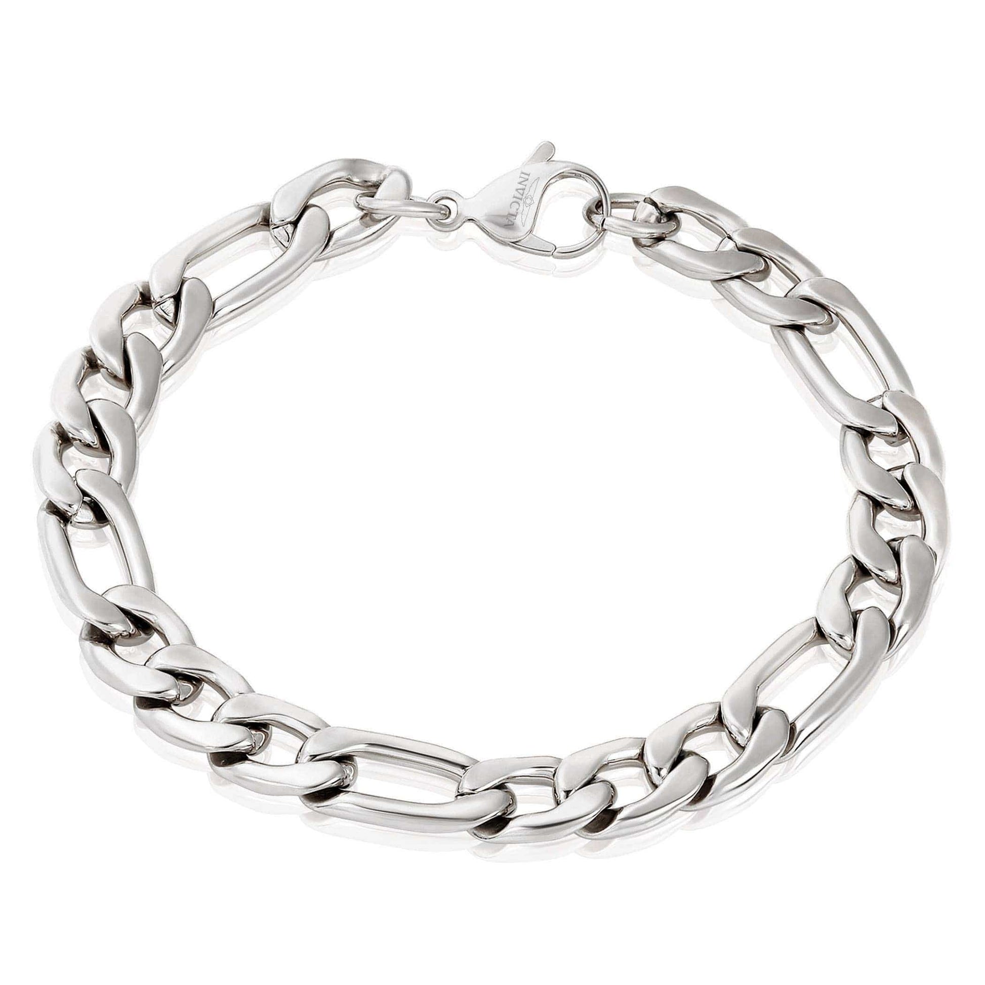West Coast Jewelry Bracelet West Coast Jewelry - Invicta Jewelry Figaro Chain Steel Bracelet (9.3mm) - 8.75": Silver
