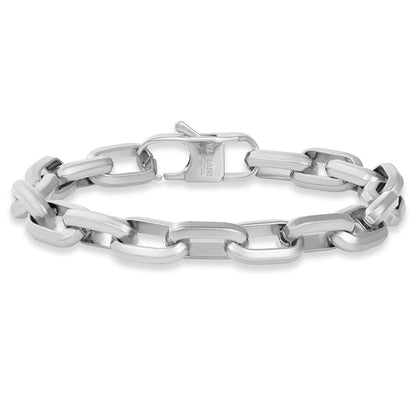 West Coast Jewelry Bracelet West Coast Jewelry - Invicta Jewelry Large Oval Link Chain Bracelet (10mm) - 9": Silver