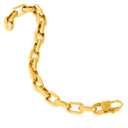 West Coast Jewelry Bracelet West Coast Jewelry - Invicta Jewelry Large Oval Link Chain Bracelet (10mm) - 9": Silver