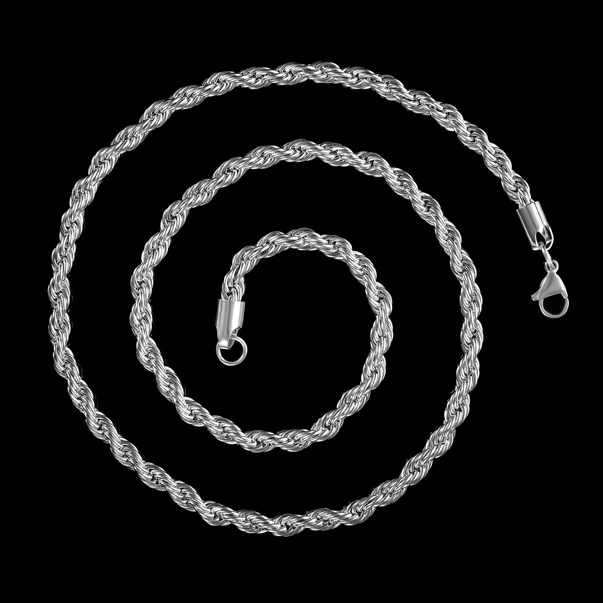 West Coast Jewelry West Coast Jewelry - Crucible 6mm Rope Chain Stainless Steel Necklace - 26": Gold