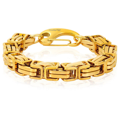 West Coast Jewelry West Coast Jewelry - Crucible Byzantine Chain Stainless Steel Bracelet (11mm): Silver / 9