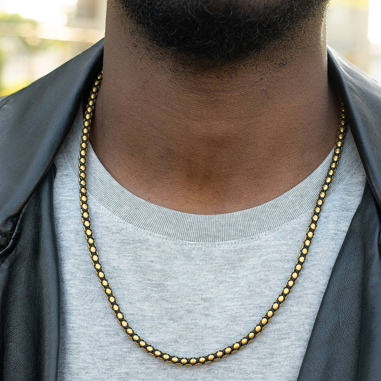West Coast Jewelry West Coast Jewelry - Crucible Nylon Matte Finish Steel Box Chain Necklace - 26": Rose Gold